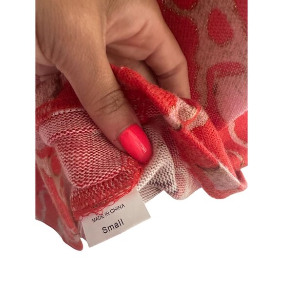 JEAN PIERRE KLIFA Floral Zip Long Sleeve Wool Blend Top Sz Small - Picture 6 of 9